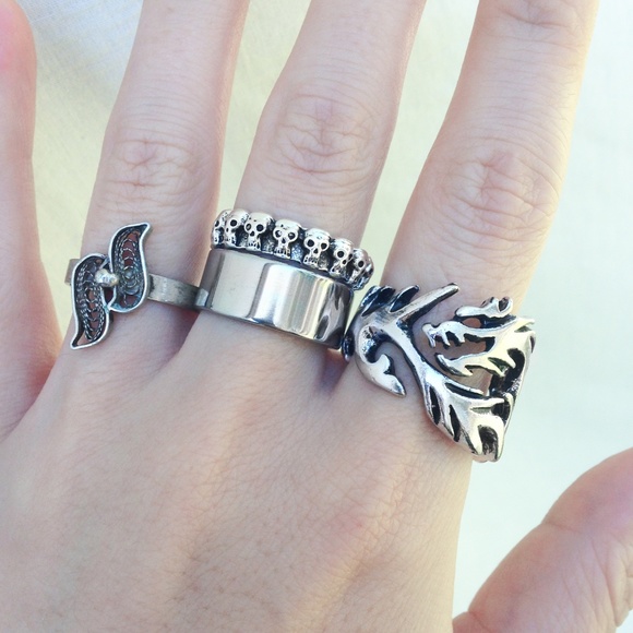 Ring Band Stainless Steel Wide Silver - Picture 4 of 8